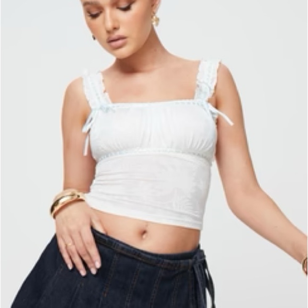 Coquette Ruffle Bow Top - Picture 2 of 8